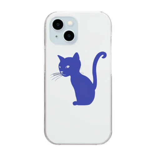 シルエットにゃん🐱 Clear Smartphone Case