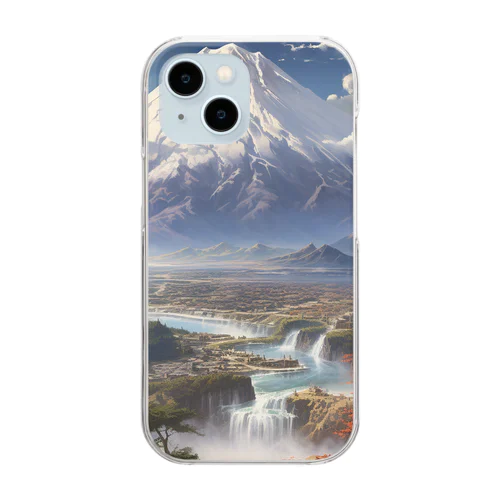 山の美しい風景　なでしこ1478 Clear Smartphone Case