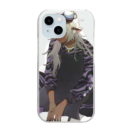 豆かすくん Clear Smartphone Case