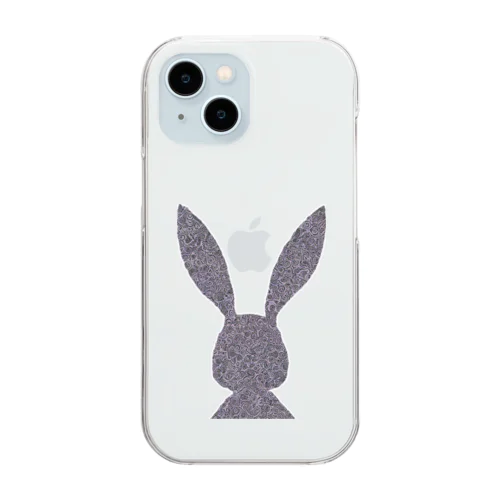 シルエットぴょん🐰 Clear Smartphone Case