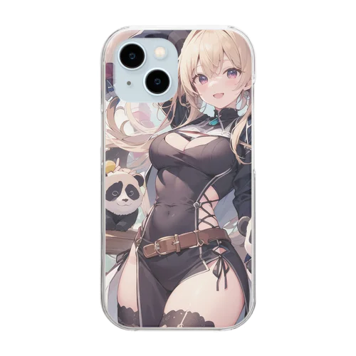 癒しのパンダ姉さん Clear Smartphone Case