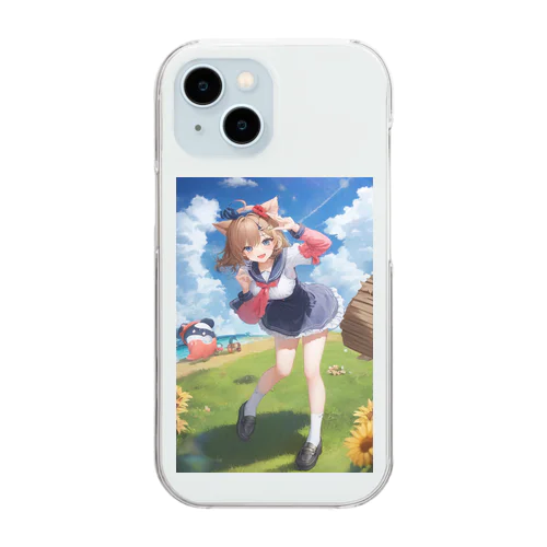 制服ガール Clear Smartphone Case