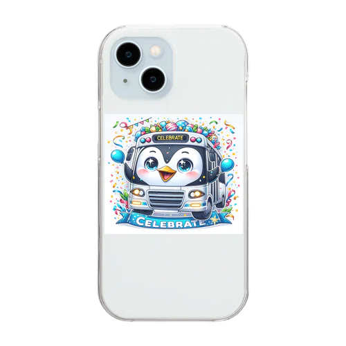 ペンギンバス Clear Smartphone Case