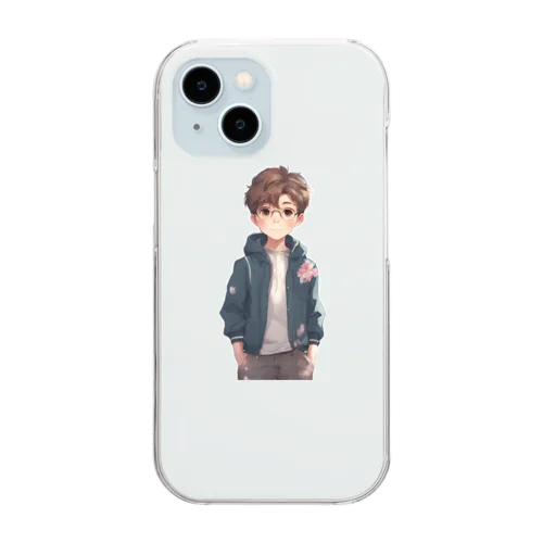 春と少年 Clear Smartphone Case