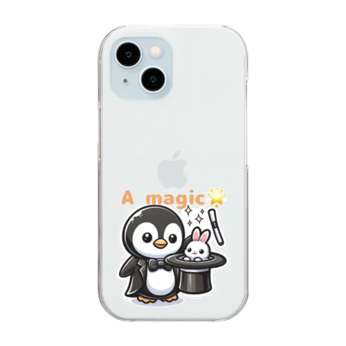 おめかしPenguin、魔法使いになる。 Clear Smartphone Case