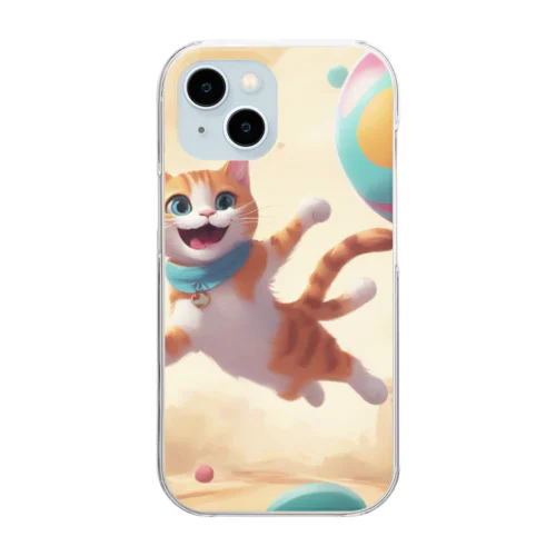 遊んでる猫 Clear Smartphone Case