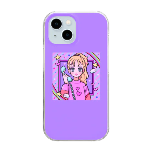 80'sガール Clear Smartphone Case