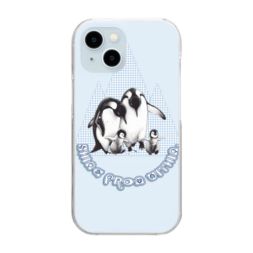 ペンギン家族 Clear Smartphone Case