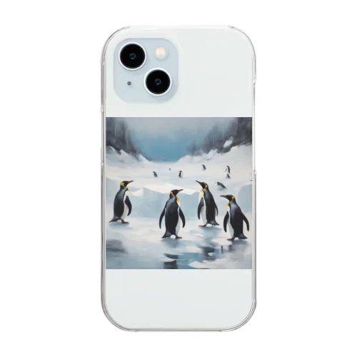共存を目指すペンギン Clear Smartphone Case