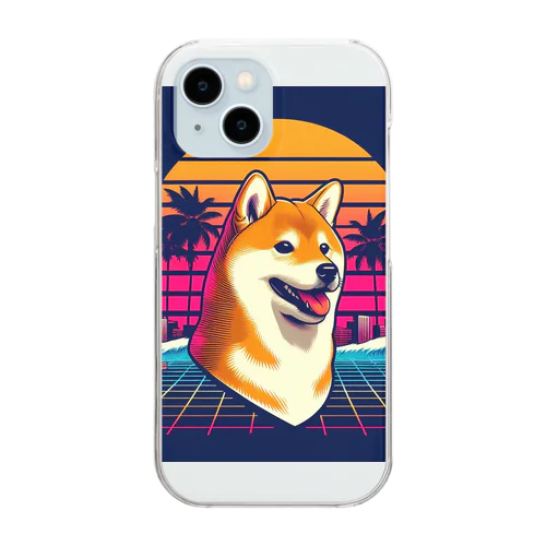 80s_pop Dog No.1 (Shiba Inu) Clear Smartphone Case