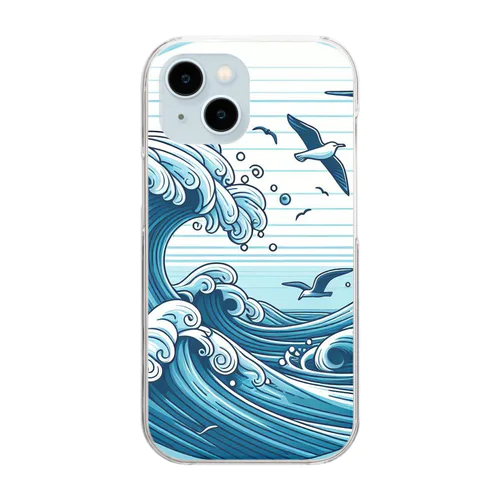 かもめと海 Clear Smartphone Case