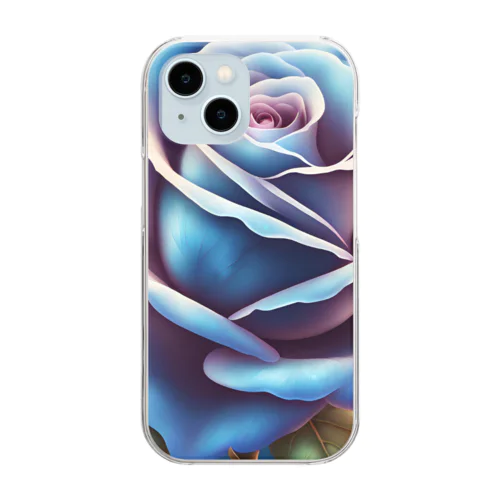 ＢＬＵＥ　ＲＯＳＥ Clear Smartphone Case