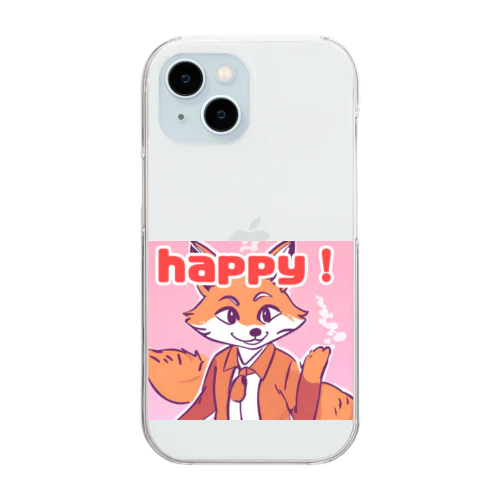 きつねくん Clear Smartphone Case