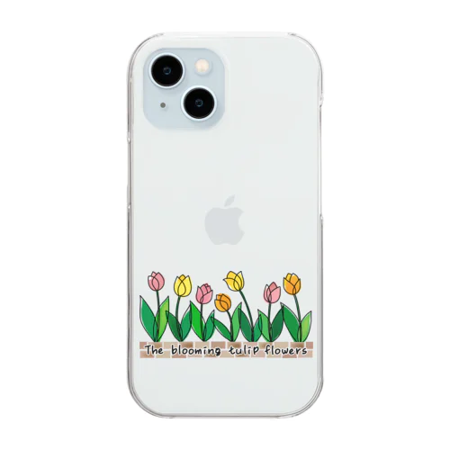 The blooming tulip flowers Clear Smartphone Case