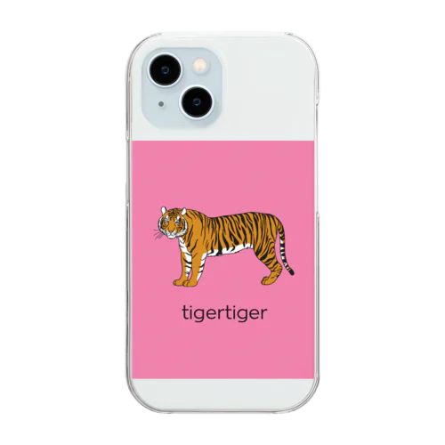  tigertiger ピンク 투명 스마트폰 케이스
