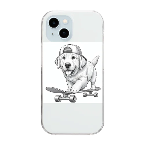 スケートボード犬 Clear Smartphone Case