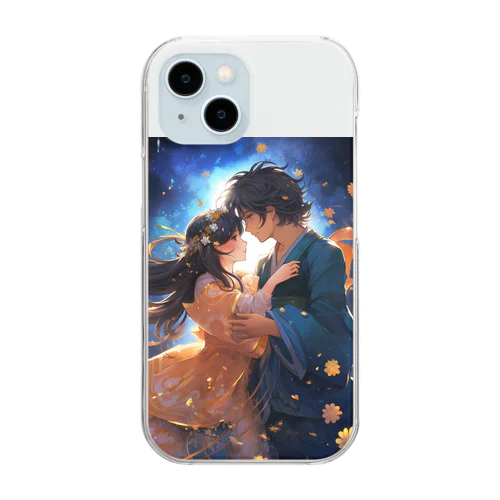 七夕の夜彦星と織り姫　なでしこ1478 Clear Smartphone Case