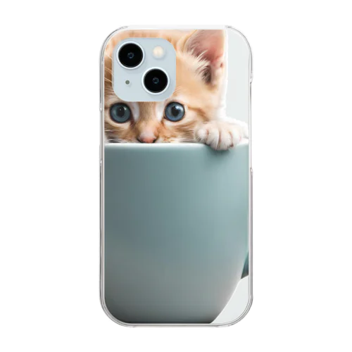 マグから子猫 Clear Smartphone Case