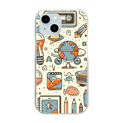 レトロちゃん Clear Smartphone Case