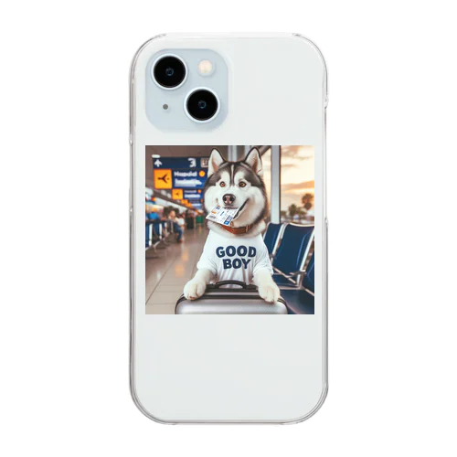 搭乗口を目指すGOOD BOY Clear Smartphone Case