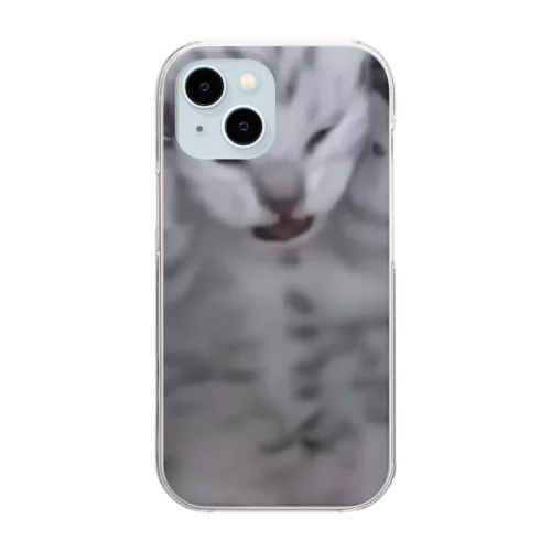 猫ミーム Clear Smartphone Case