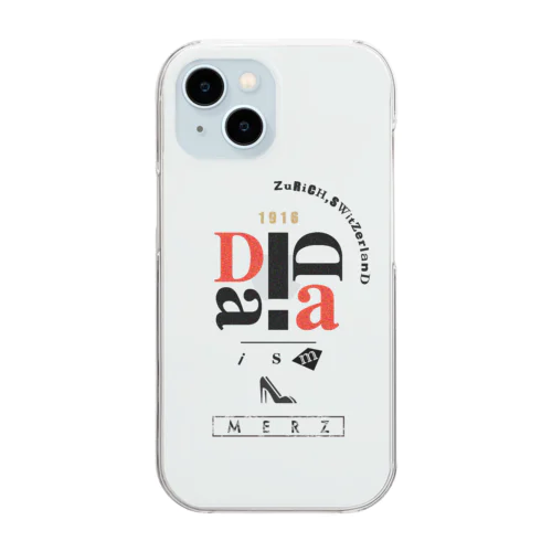 Dadaism art Typography Design Clear Smartphone Case