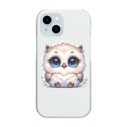 フクロウの「ウィスピー」 Clear Smartphone Case