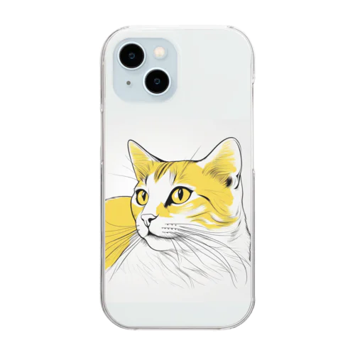 猫スケッチ　たまにゃん Clear Smartphone Case