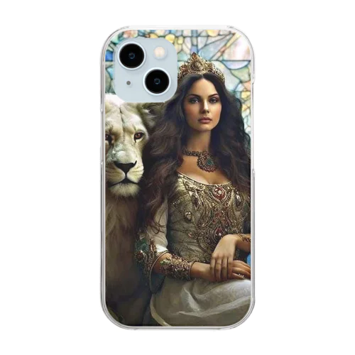 ホワイトライオンと彼女 Clear Smartphone Case