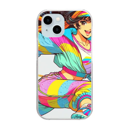 80’sジョギング少女① Clear Smartphone Case