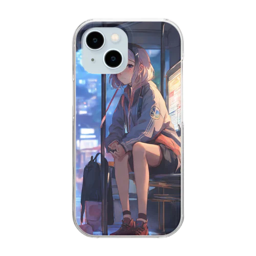 二次元の女の子 Clear Smartphone Case