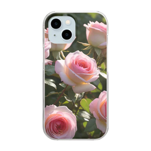 光の中咲き誇る薔薇 Clear Smartphone Case