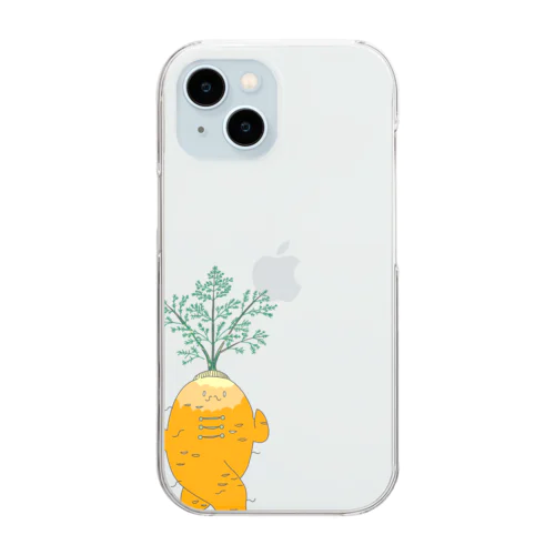 カンフーにんじん Clear Smartphone Case