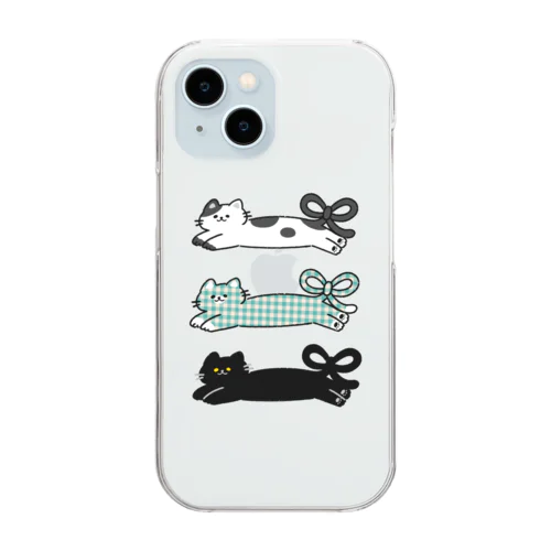 むす尾にゃんこ Clear Smartphone Case