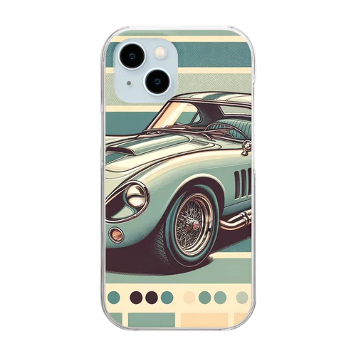 レトロなスポーツカー Clear Smartphone Case