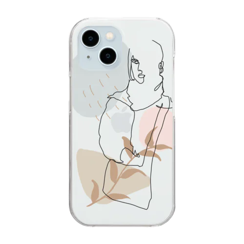 winter（背景透過ver） Clear Smartphone Case