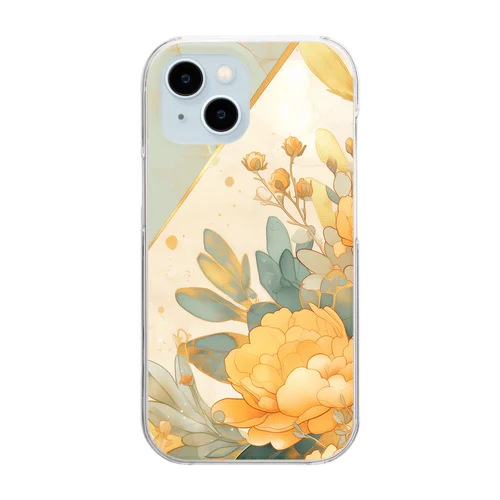 Lucky Flower Green Yellow Clear Smartphone Case