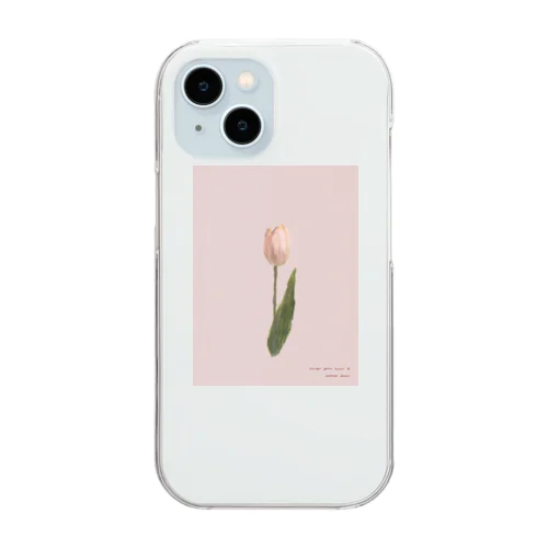 *Cherry Blossom ,Peach ,Tulip . Clear Smartphone Case