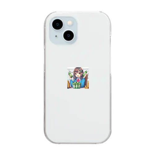 魅力的な美少女がNISAで投資 Clear Smartphone Case