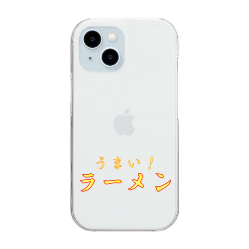 うまい　ラーメン Clear Smartphone Case