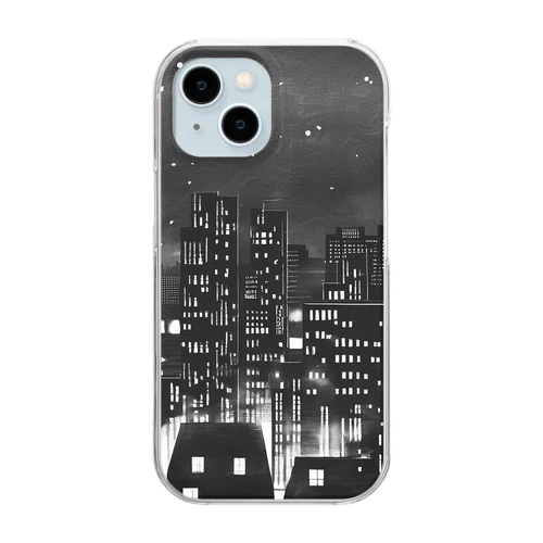 都会の夜景🏙 Clear Smartphone Case