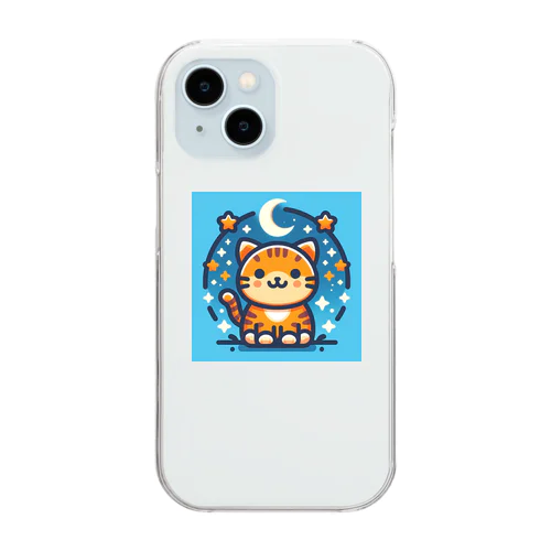 幸せになりたいチャト猫グッズ Clear Smartphone Case