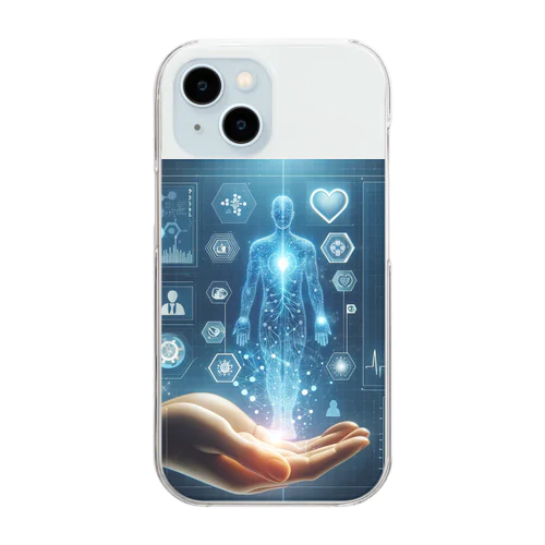 近未来の健康管理 Clear Smartphone Case