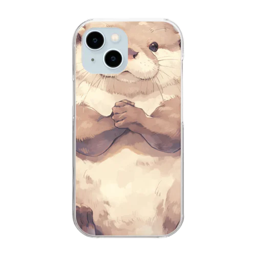 おねだりカワウソ Clear Smartphone Case