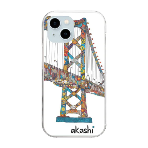 パッチワーク風明石海峡大橋 Clear Smartphone Case