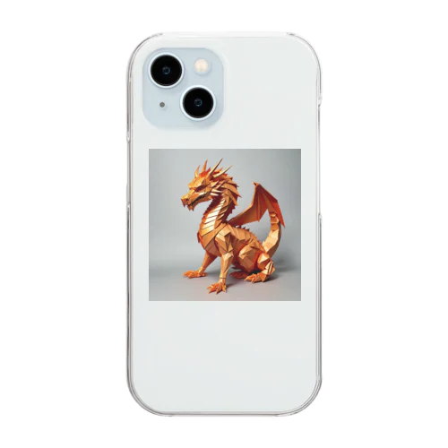 輝くドラゴン　折り紙09 Clear Smartphone Case