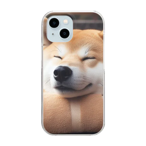 ほっこり柴犬 Clear Smartphone Case