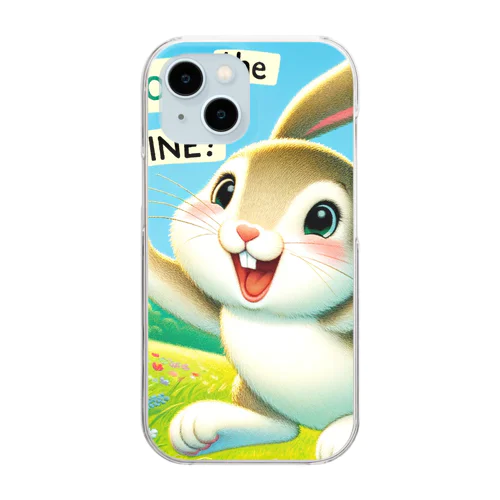 元気なウサギ Clear Smartphone Case