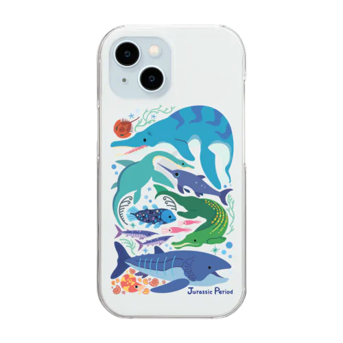 ジュラ紀の海のいきもの Clear Smartphone Case