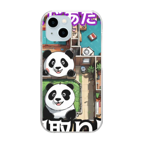 金運を呼ぶパンダ🐼 Clear Smartphone Case